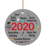 2020 Christmas Quarantine Memories Covid Ceramic Ornament